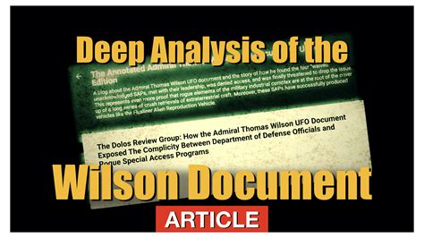 davis wilson notes|Important Analysis of the Wilson Document